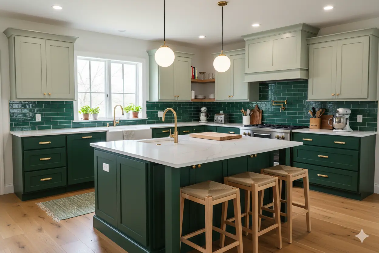 7 Stylish Green Kitchen Ideas Within $2500