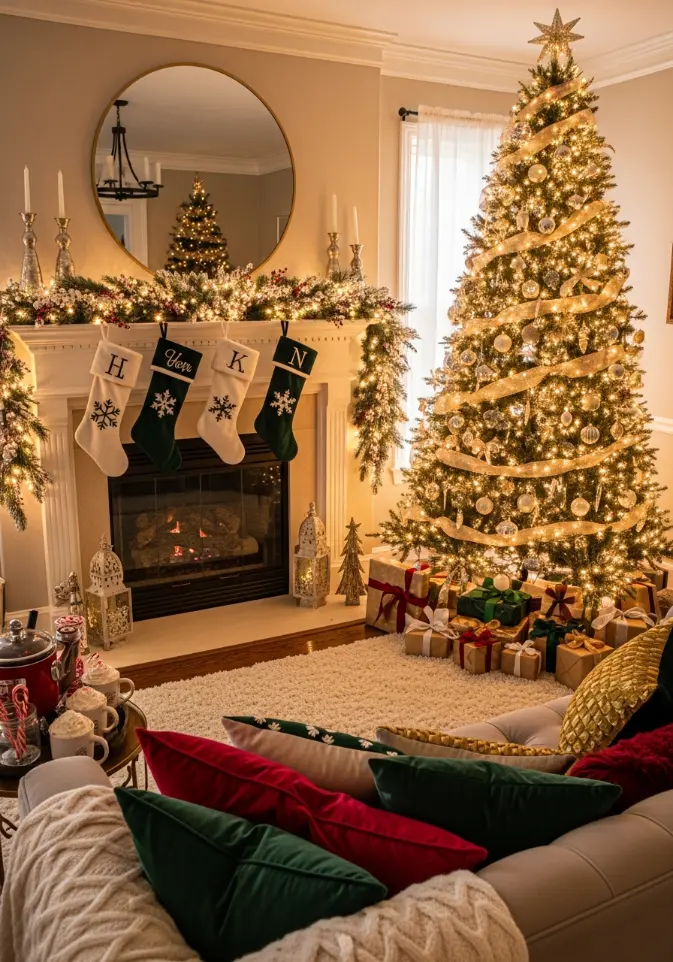 Living Room Christmas Decor idea
