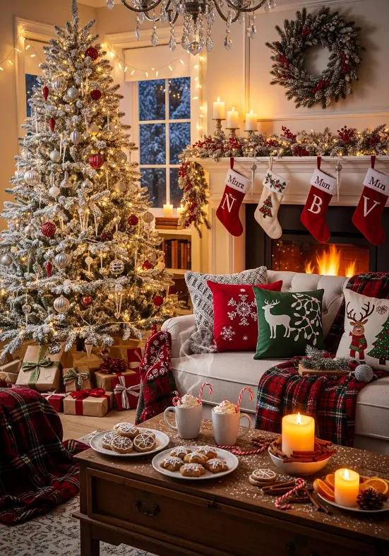 Living Room Christmas Decor idea