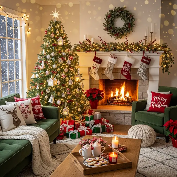 Living Room Christmas Decor idea