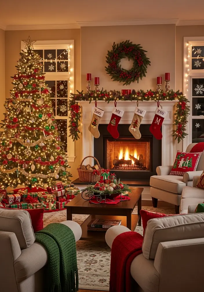 Living Room Christmas Decor idea