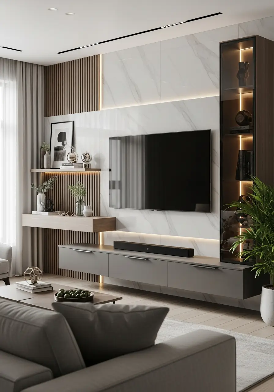 Living Room TV Wall idea 