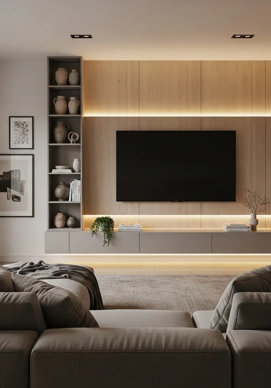 Living Room TV Wall idea 