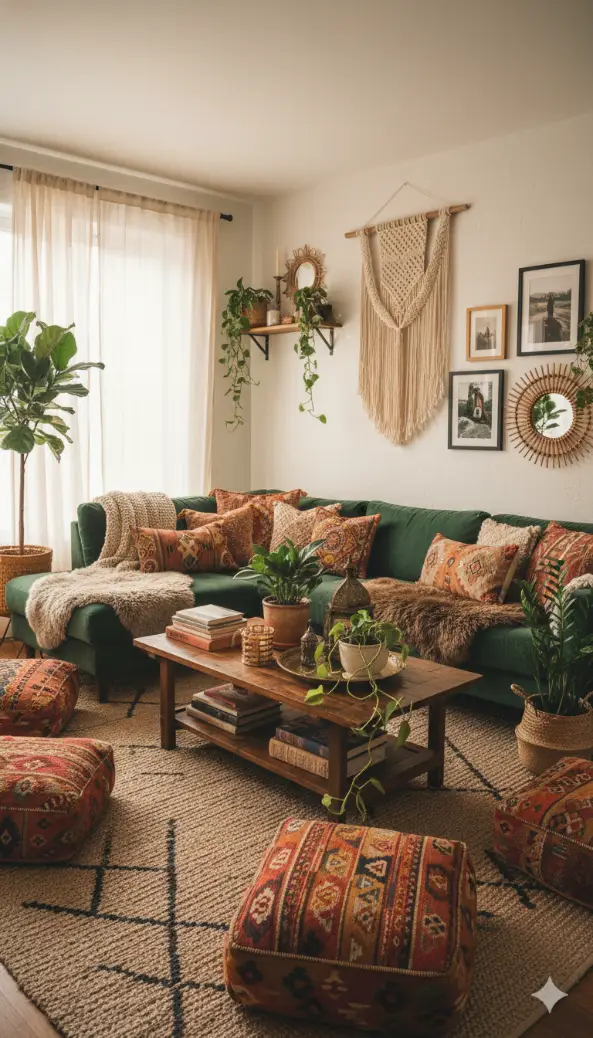 Living room decor idea, cozy decor idea