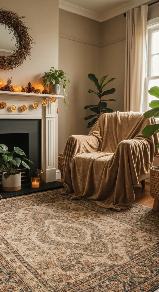 Living room decor idea, cozy decor idea