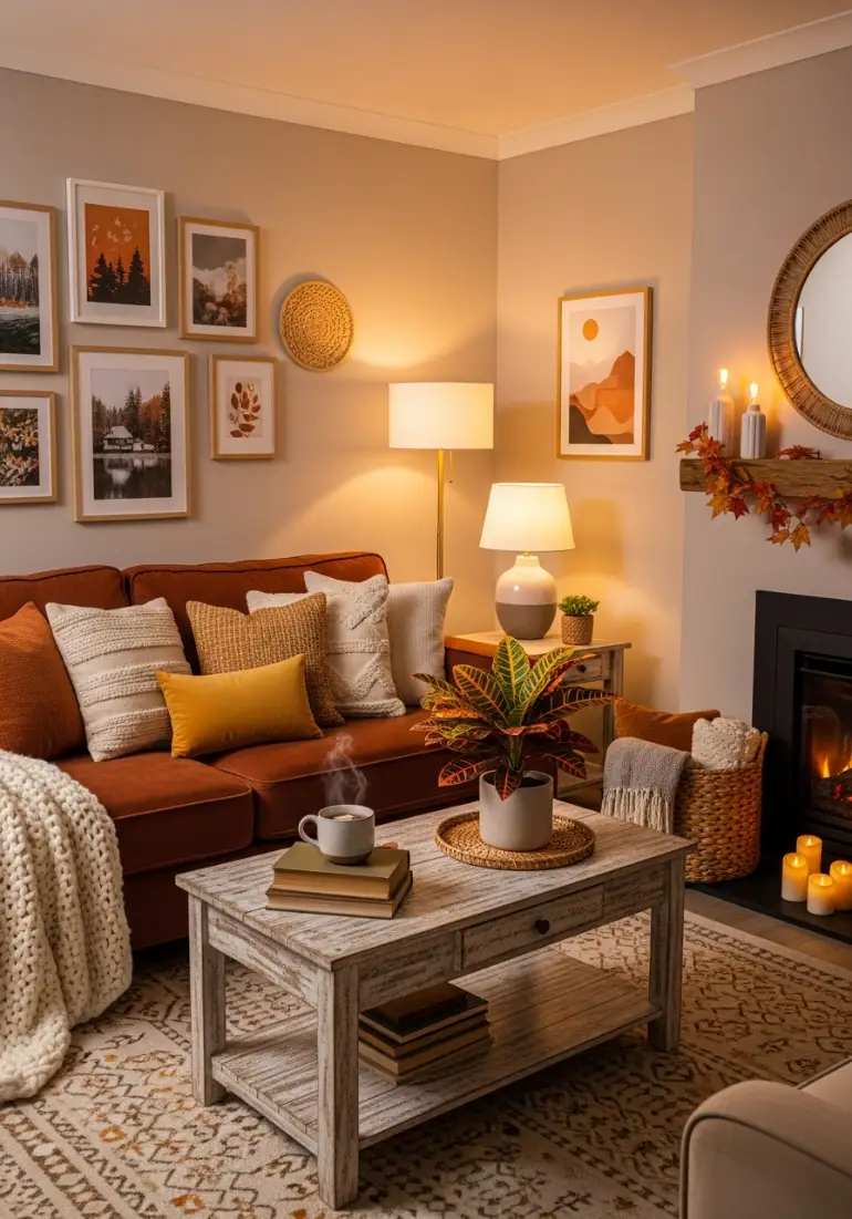 Living room decor idea, cozy decor idea