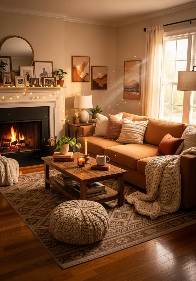 Living room decor idea, cozy decor idea