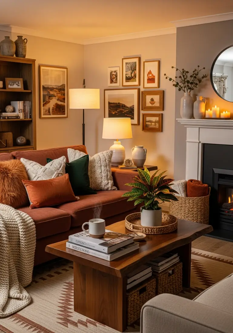 Living room decor idea, cozy decor idea