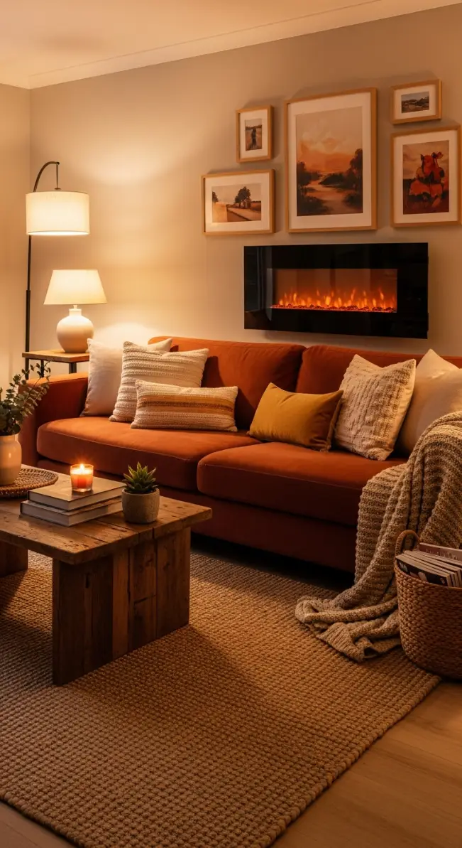 Living room decor idea, cozy decor idea