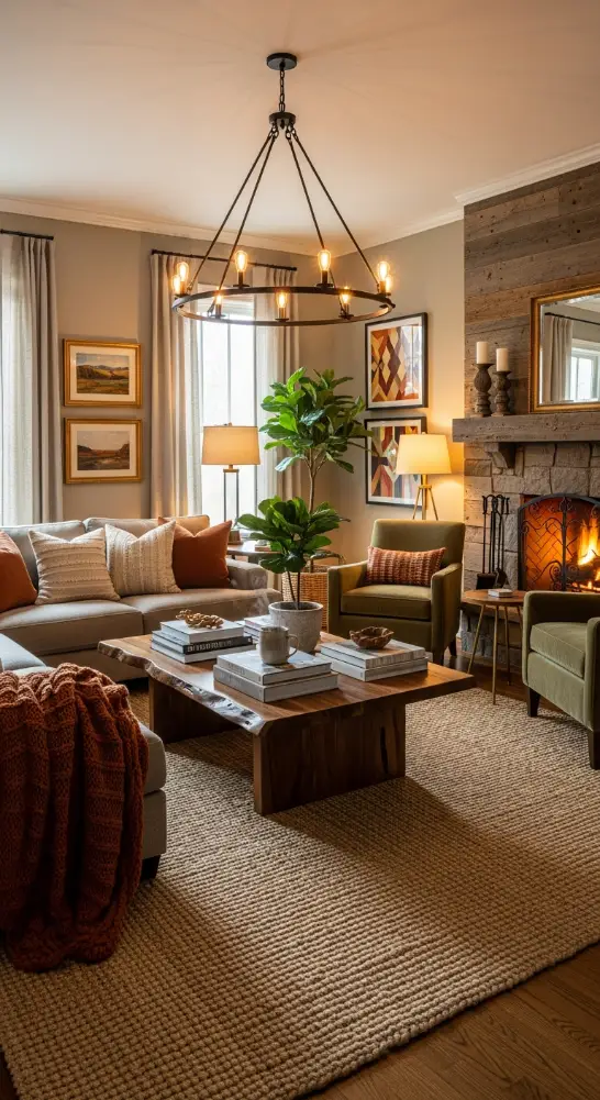 Living room decor idea, cozy decor idea