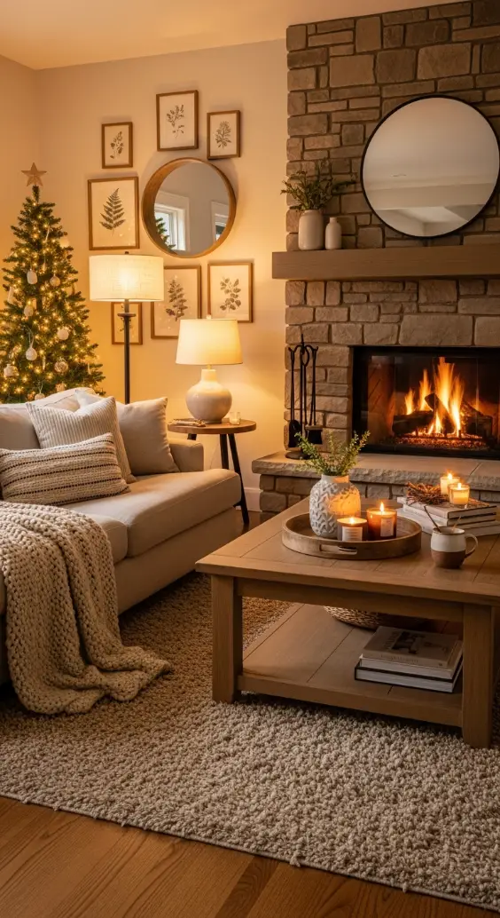 Living room decor idea, cozy decor idea