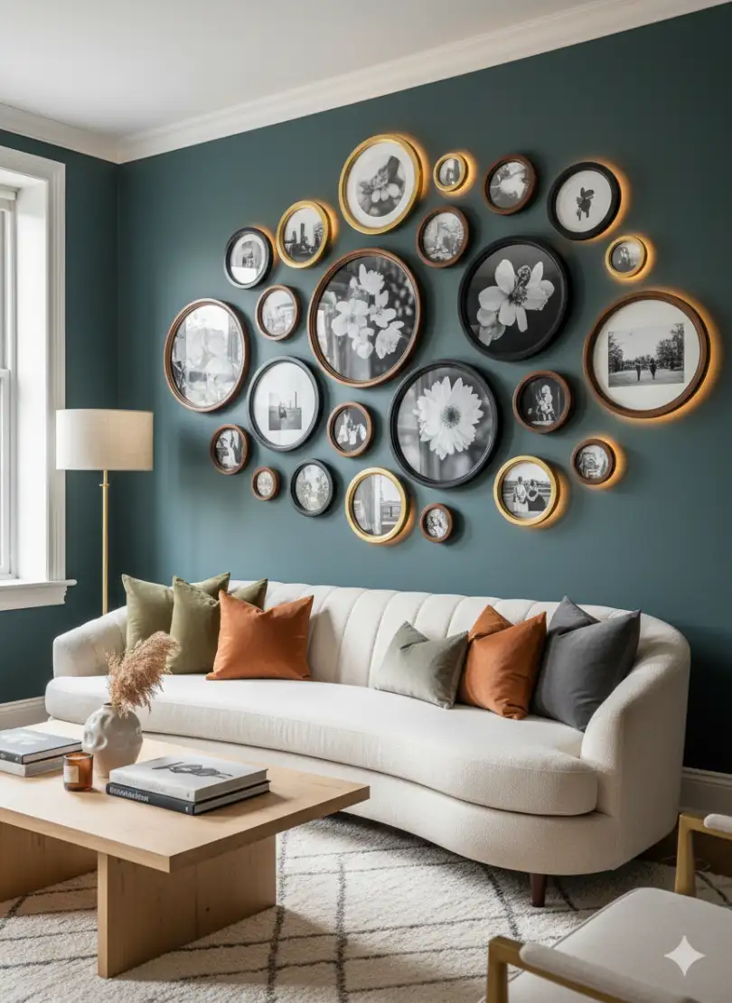 Living room wall decor idea