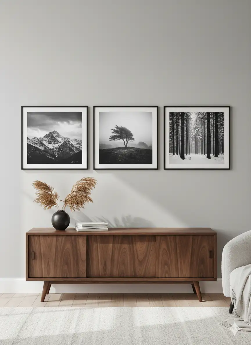 Living room wall decor idea