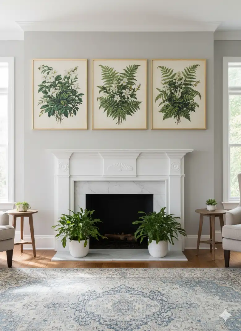 Living room wall decor idea