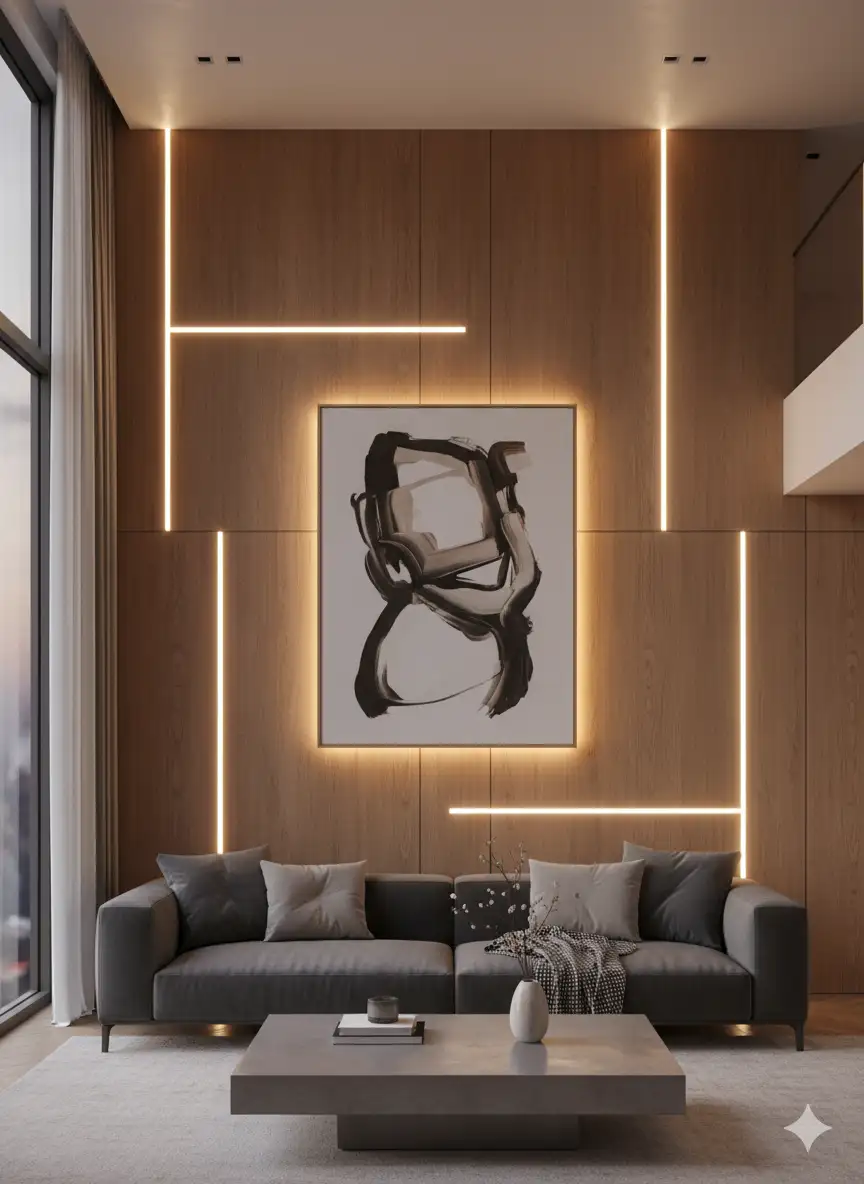 Living room wall decor idea