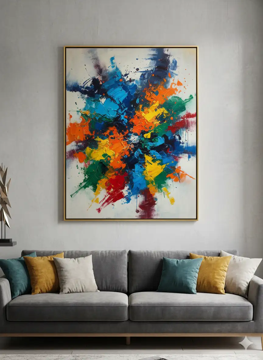 Living room wall decor idea