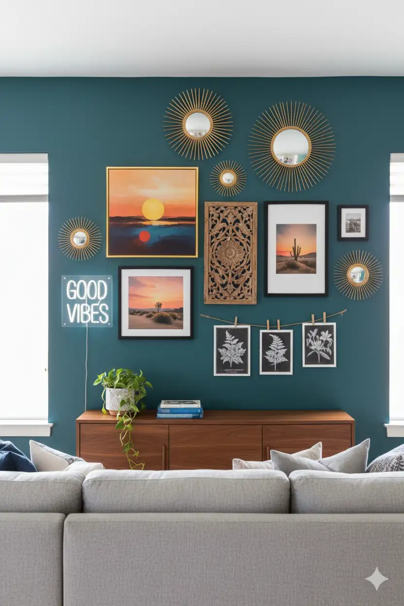 Living room wall decor idea