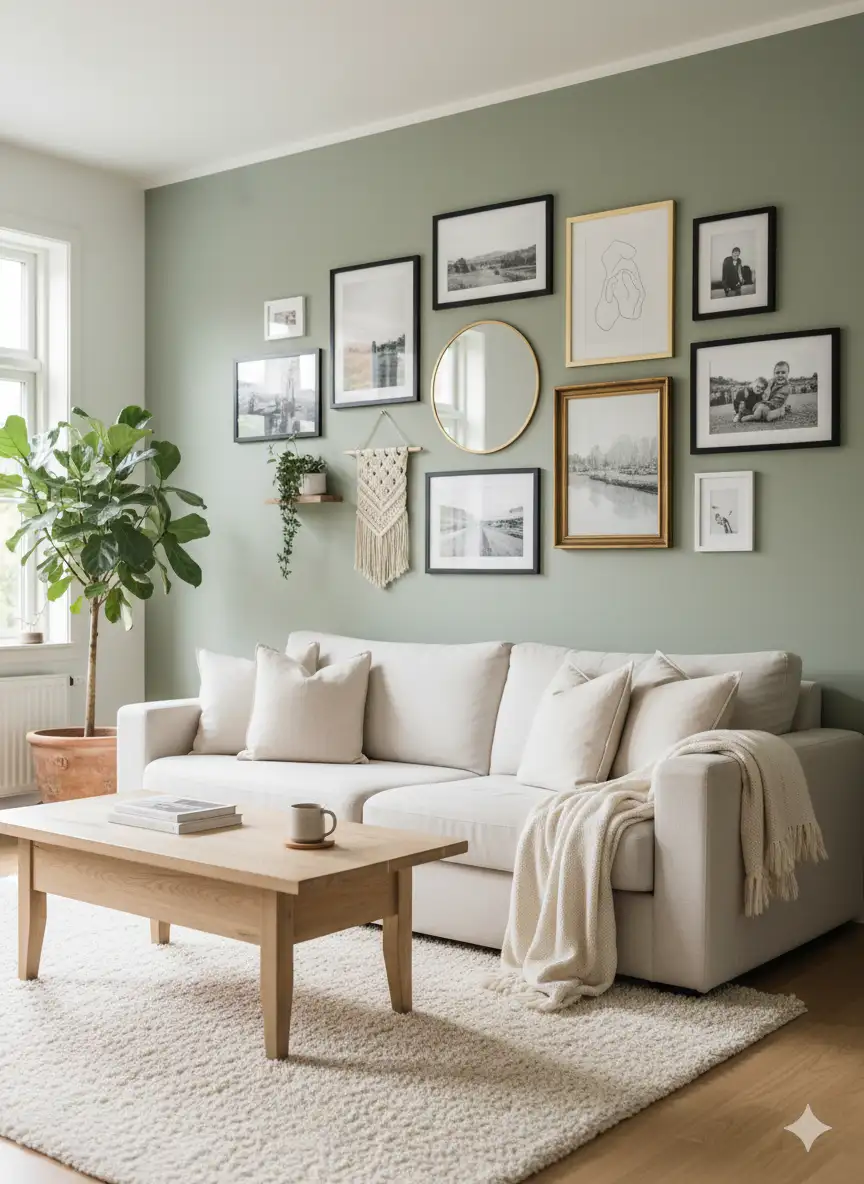 Living room wall decor idea