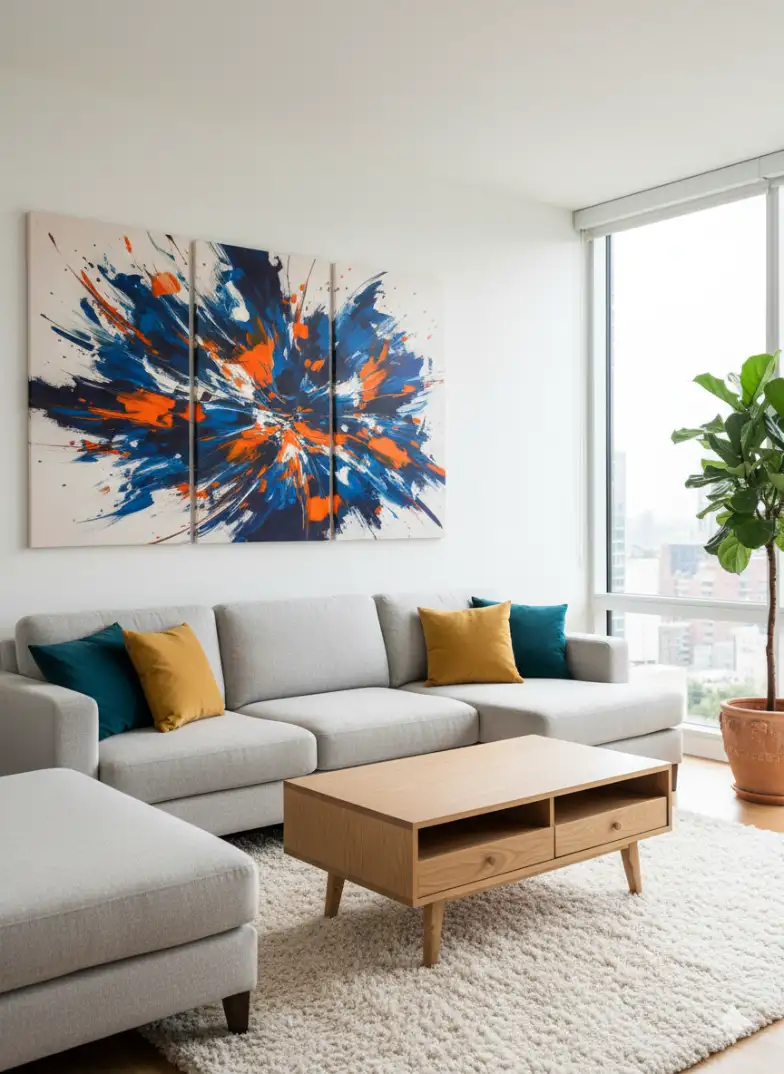 Living room wall decor idea