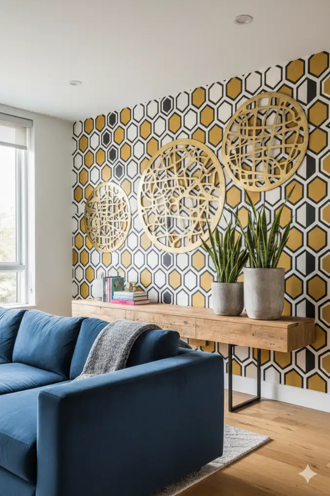 Living room wall decor idea