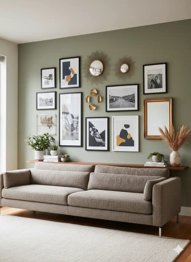 Living room wall decor idea