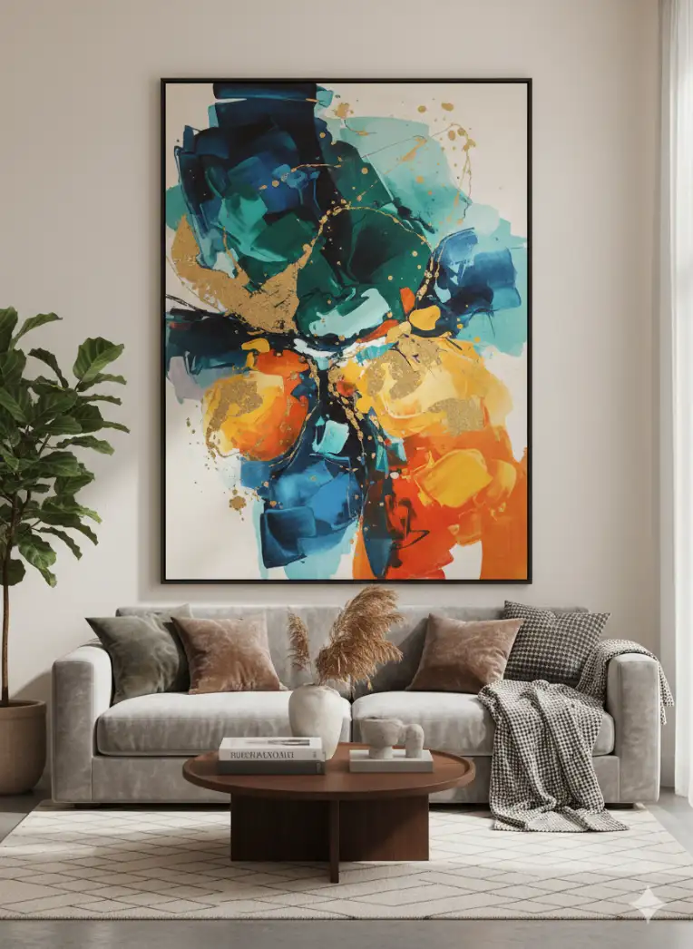 Living room wall decor idea