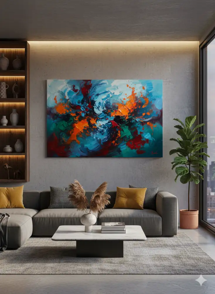 Living room wall decor idea