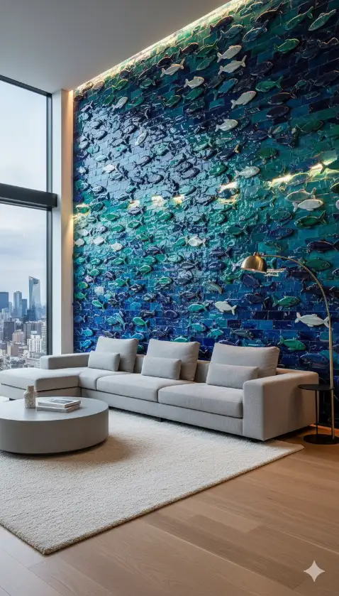 Living room wall decor idea