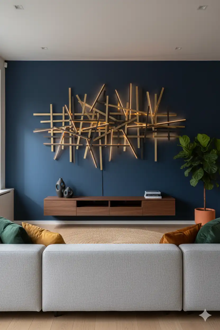 Living room wall decor idea