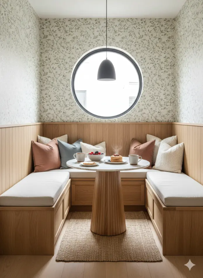 breakfast nook idea, breakfast nook design, kitchen breakfast nook idea