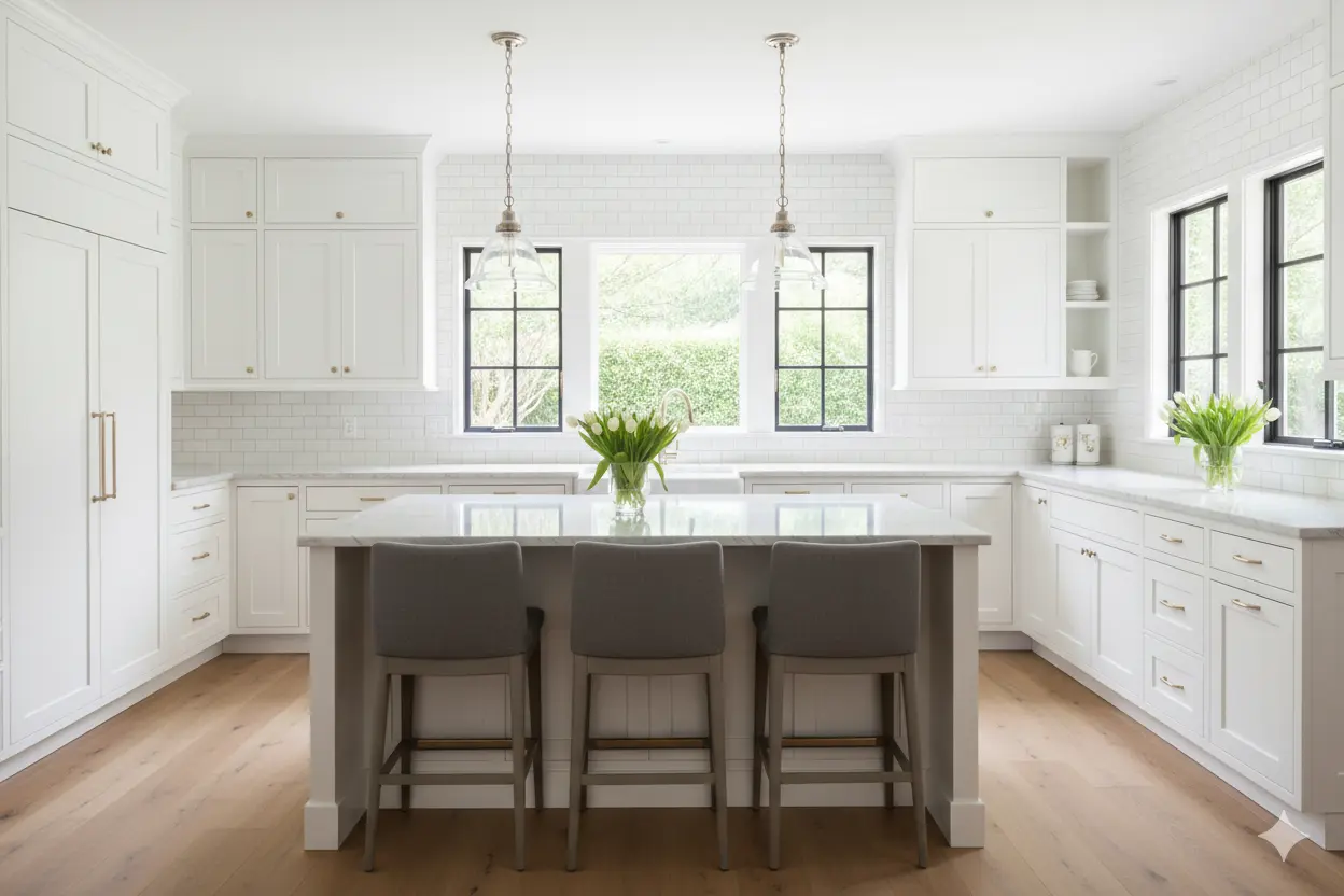 white kitchen cabinets idea, white cabinets idea, white cabinet design