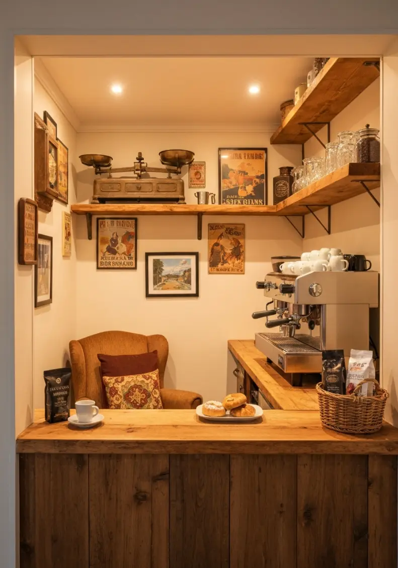 Farmhouse Coffee Bar Decor Idea