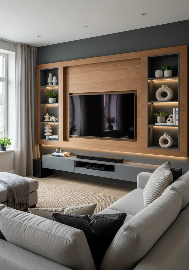 Living Room TV Wall idea,