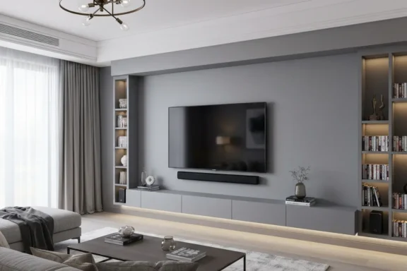 23 Trendy TV Wall Designs for 2026, Living Room TV Wall idea