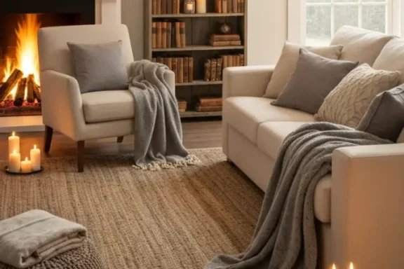 Living room decor idea, cozy decor idea