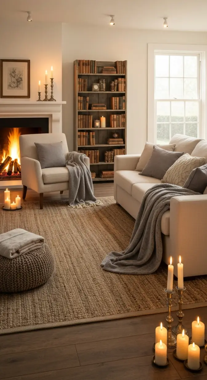 Living room decor idea, cozy decor idea