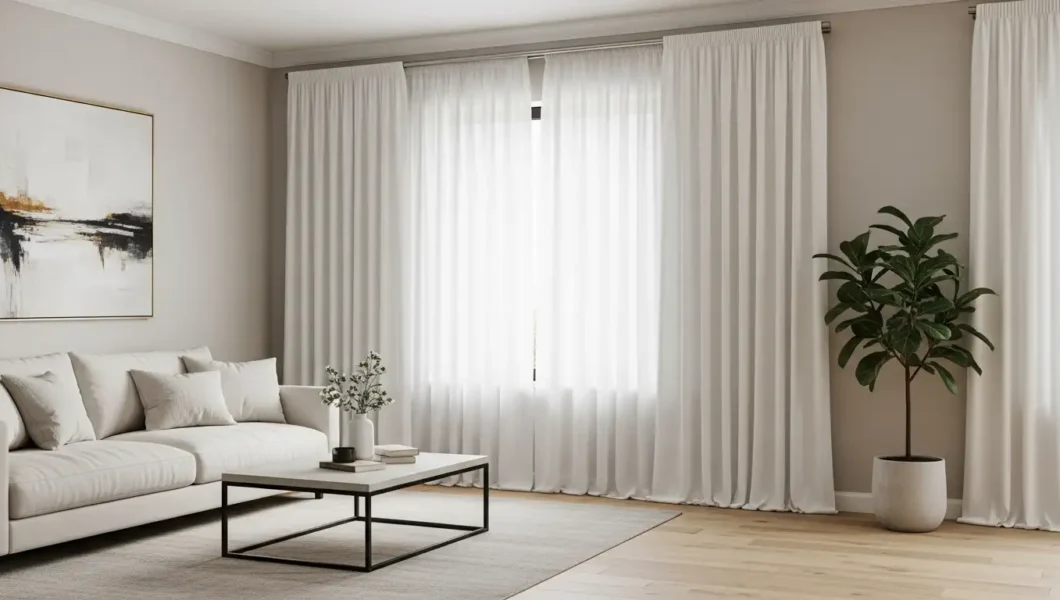 living room curtain idea, 19 Flowing Curtain Looks That Add Drama and Charm