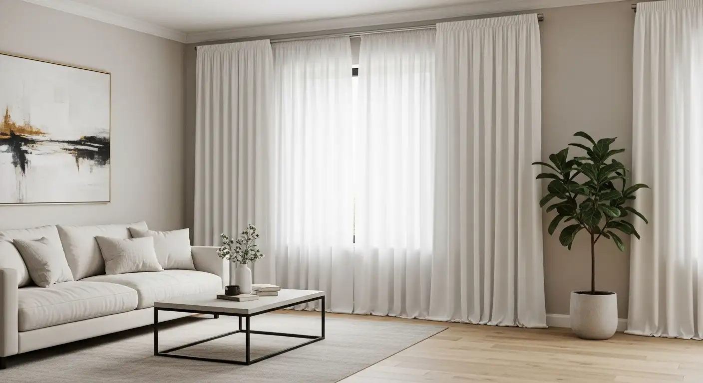 living room curtain idea, 19 Flowing Curtain Looks That Add Drama and Charm