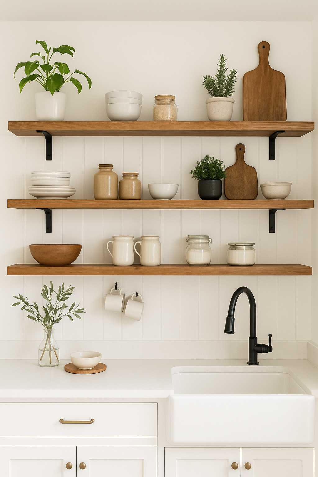 Creative Ways to Style Open Kitchen Shelves
