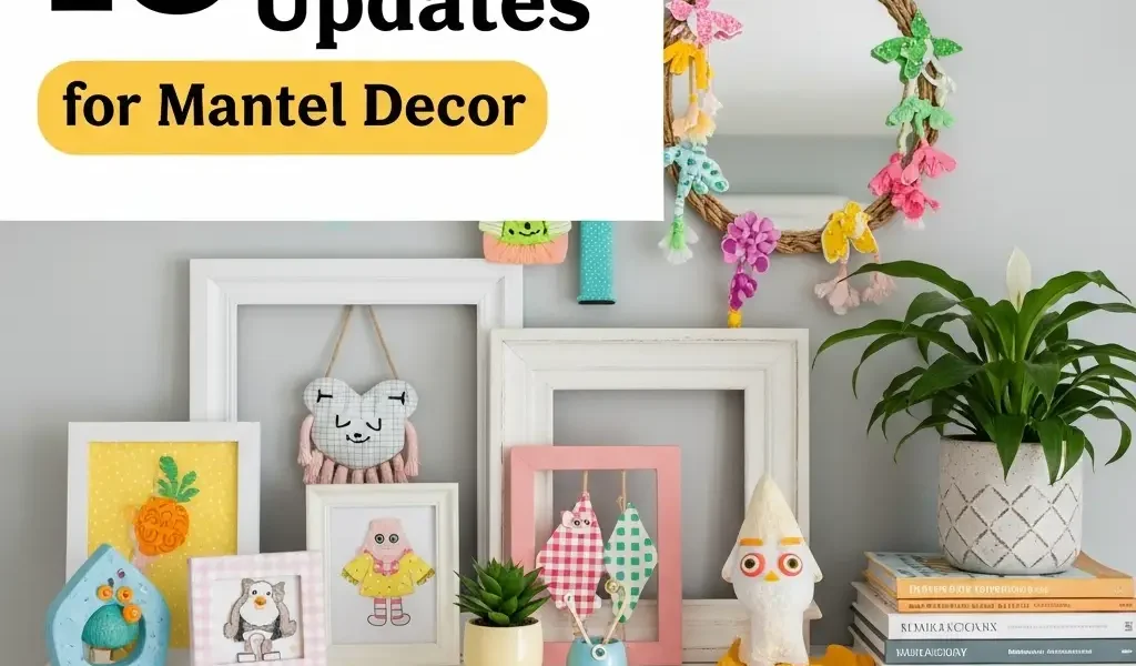 15 Easy DIY Mantel Decor Updates for a Colorful Spring Mantel