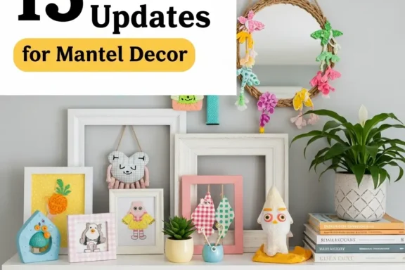 15 Easy DIY Mantel Decor Updates for a Colorful Spring Mantel