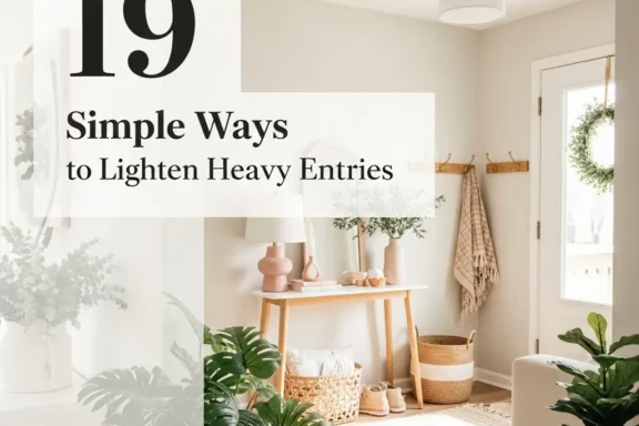 19 Simple Ways to Lighten Heavy Entries