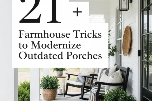 21 Farmhouse Tricks to Modernize Outdated Porches