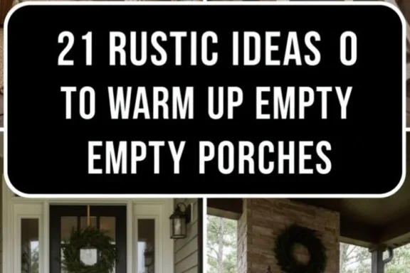 21 Rustic Ideas to Warm Up Empty Porches