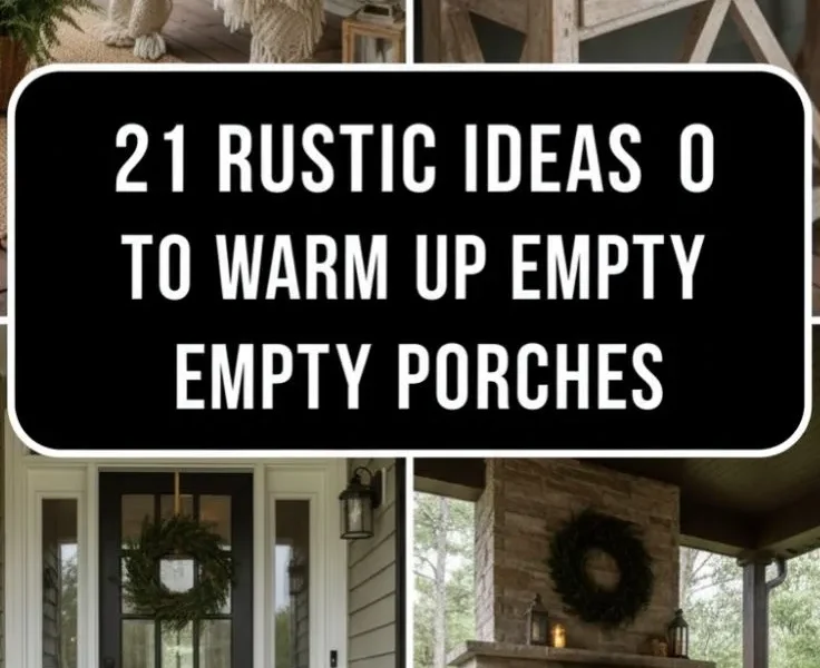 21 Rustic Ideas to Warm Up Empty Porches