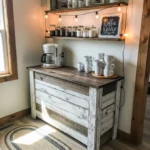 Farmhouse Coffee Bar Decor Idea,17 Ways to Fix Cluttered Coffee Bars