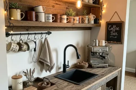 29 Rustic Ideas to Rescue Your Outdated Coffee Bar