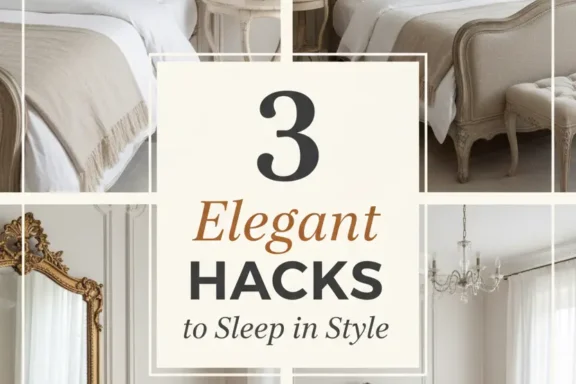3 Elegant Hacks Sleep In Style